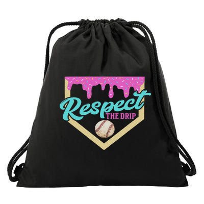 Respect The Drip Ice Cream Dripping Drawstring Bag