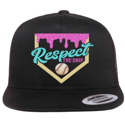 Respect The Drip Ice Cream Dripping Flatbill Hat
