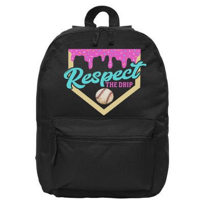 Respect The Drip Ice Cream Dripping 16 in Basic Backpack