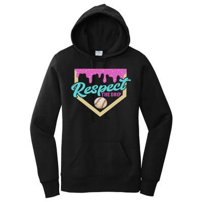 Respect The Drip Ice Cream Dripping Women's Pullover Hoodie