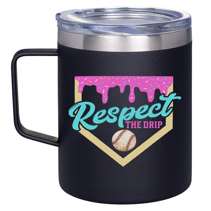 Respect The Drip Ice Cream Dripping 12oz Stainless Steel Coffee Mug