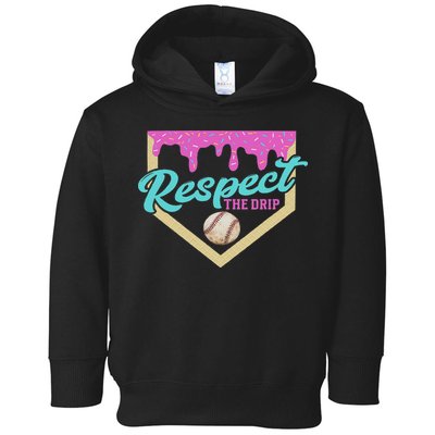 Respect The Drip Ice Cream Dripping Toddler Hoodie