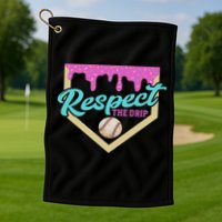 Respect The Drip Ice Cream Dripping Golf Towel