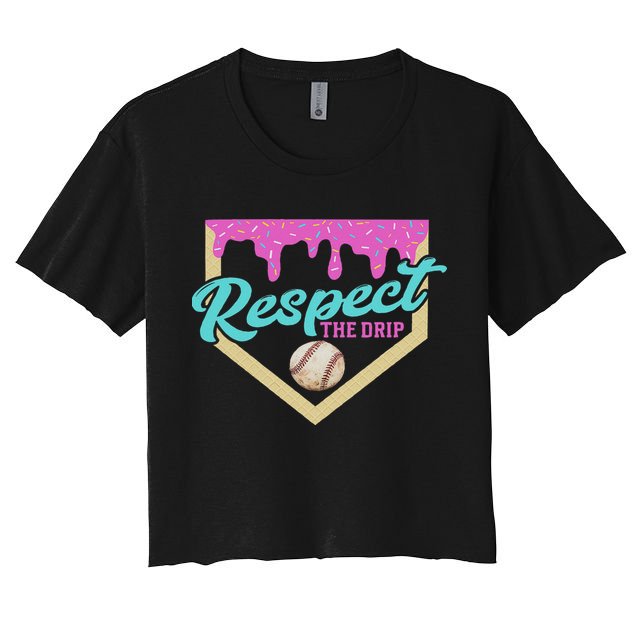 Respect The Drip Ice Cream Dripping Crop Top