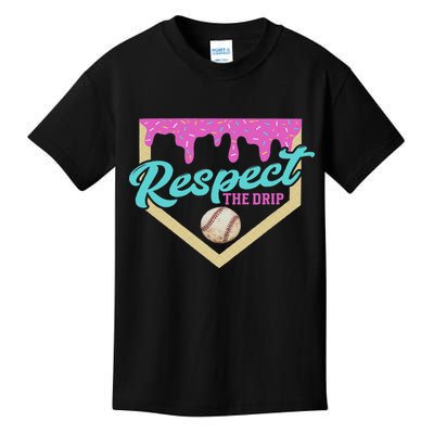 Respect The Drip Ice Cream Dripping Kids T-Shirt