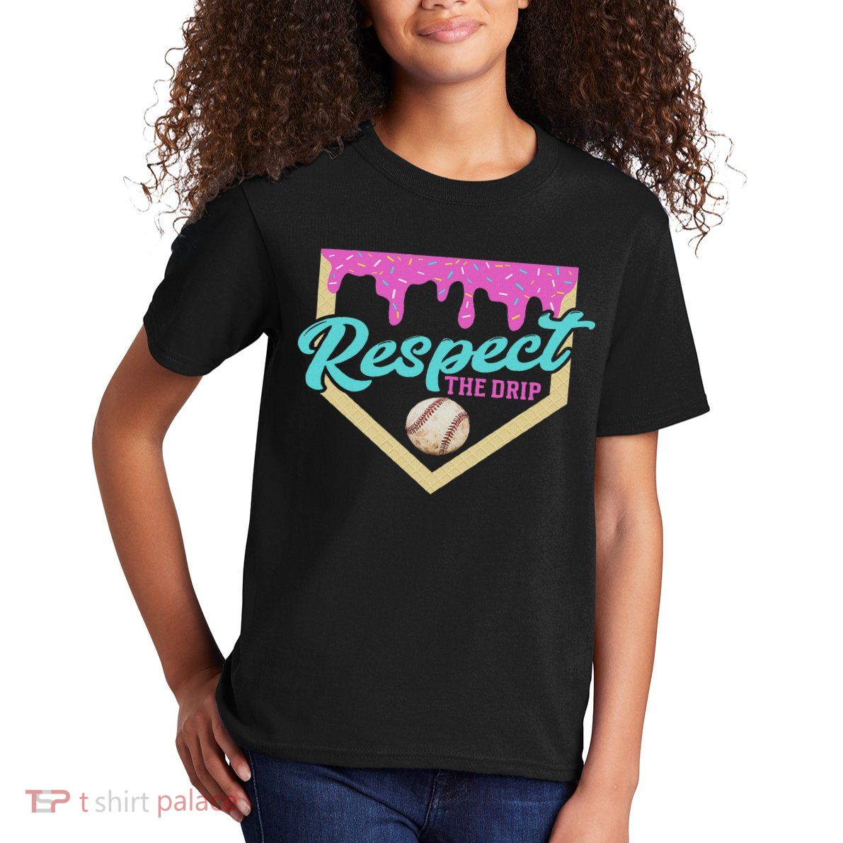 Respect The Drip Ice Cream Dripping Kids T-Shirt
