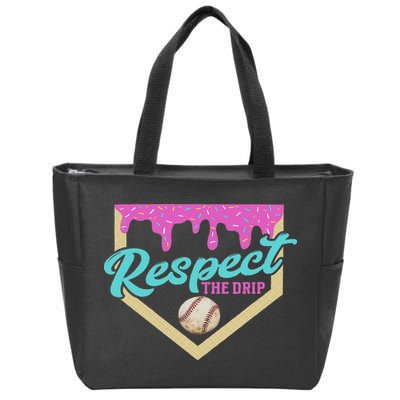 Respect The Drip Ice Cream Dripping Zip Tote Bag