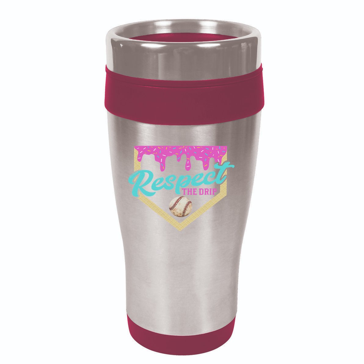 Respect The Drip Ice Cream Dripping 16oz Travel Tumbler