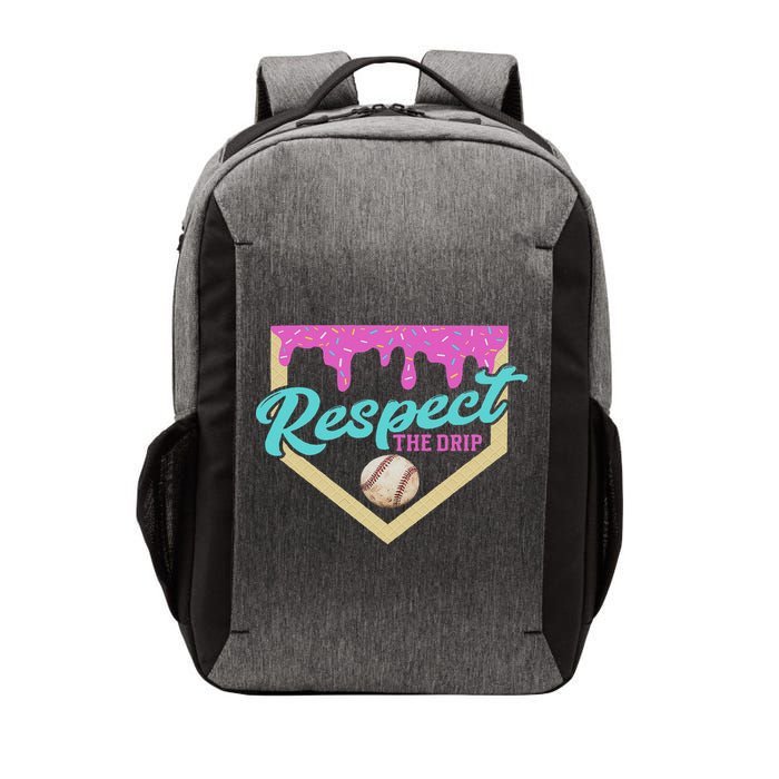 Respect The Drip Ice Cream Dripping Vector Backpack