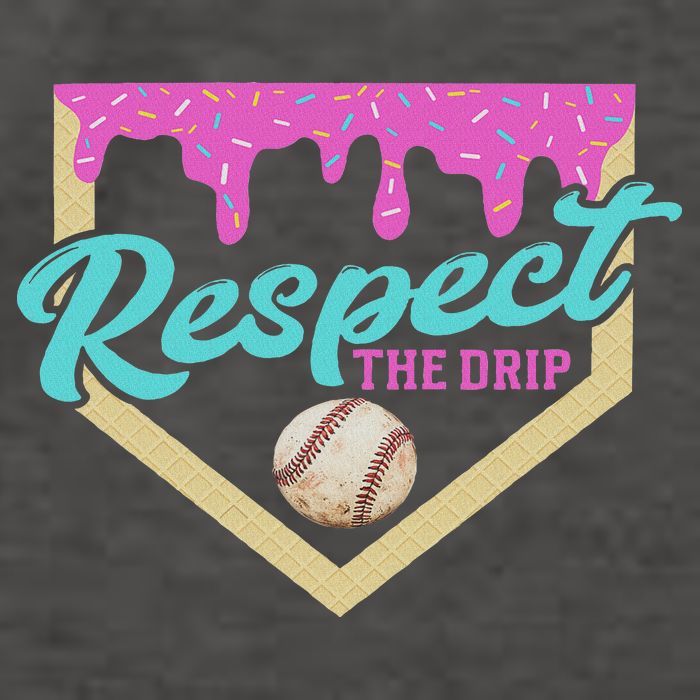 Respect The Drip Ice Cream Dripping Vector Backpack