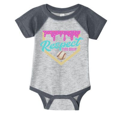 Respect The Drip Ice Cream Dripping Infant Baby Jersey Bodysuit