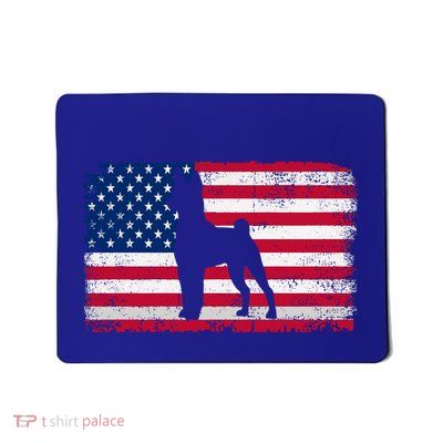 Rat Terrier Dog Lover 4th Of July Patriotic American Flag Cute Gift Mousepad