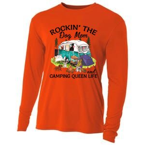 Rockin’ The Dog Mom And Camping Queen Life Mother’s Day Gift Meaningful Gift Cooling Performance Long Sleeve Crew