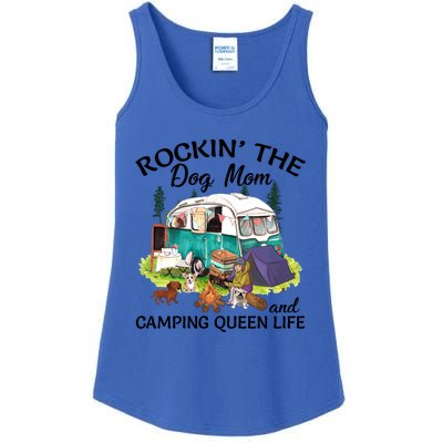 Rockin’ The Dog Mom And Camping Queen Life Mother’s Day Gift Meaningful Gift Ladies Essential Tank