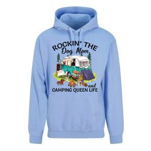 Rockin’ The Dog Mom And Camping Queen Life Mother’s Day Gift Meaningful Gift Unisex Surf Hoodie