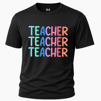 Retro Teacher Daisy Colorful Elementary School Teacher Performance Shirt