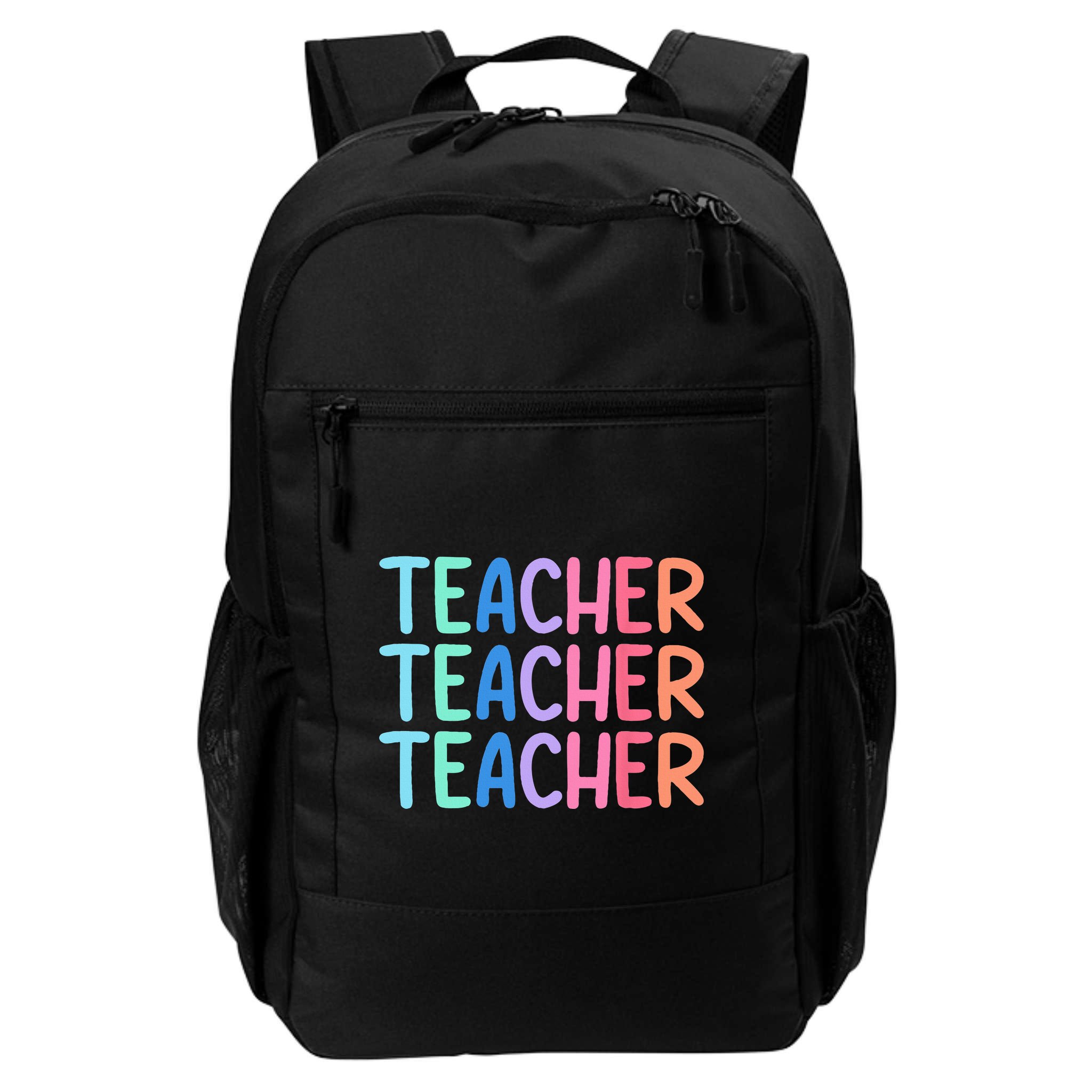 Retro Teacher Daisy Colorful Elementary School Teacher Backpack