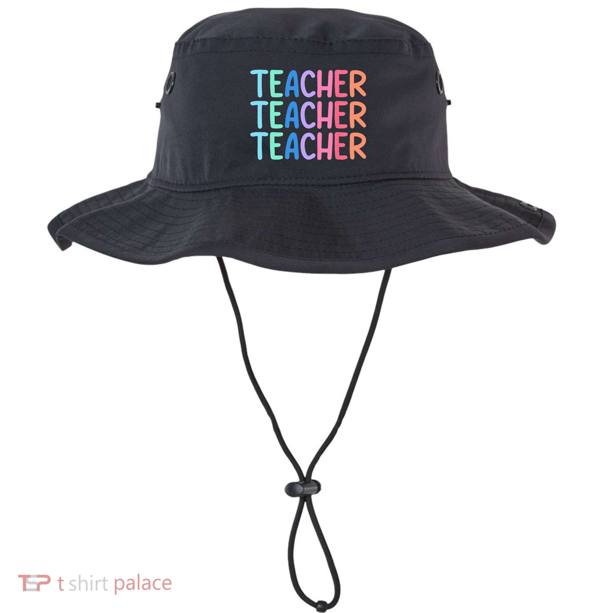 Retro Teacher Daisy Colorful Elementary School Teacher Bucket Hat