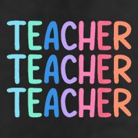 Retro Teacher Daisy Colorful Elementary School Teacher Golf Towel