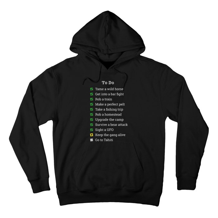 Red To Do List Horse & Cowboy Adventure Gamer Hoodie