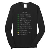 Red To Do List Horse & Cowboy Adventure Gamer Long Sleeve Shirt