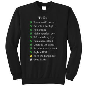 Red To Do List Horse & Cowboy Adventure Gamer Sweatshirt