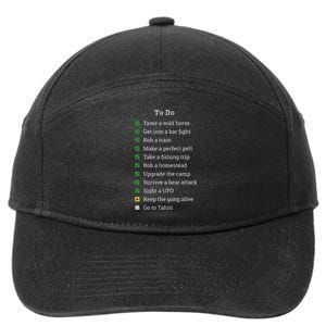 Red To Do List Horse & Cowboy Adventure Gamer 7-Panel Snapback Hat