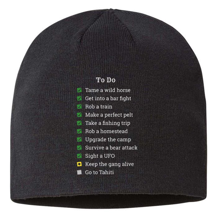 Red To Do List Horse & Cowboy Adventure Gamer Sustainable Beanie