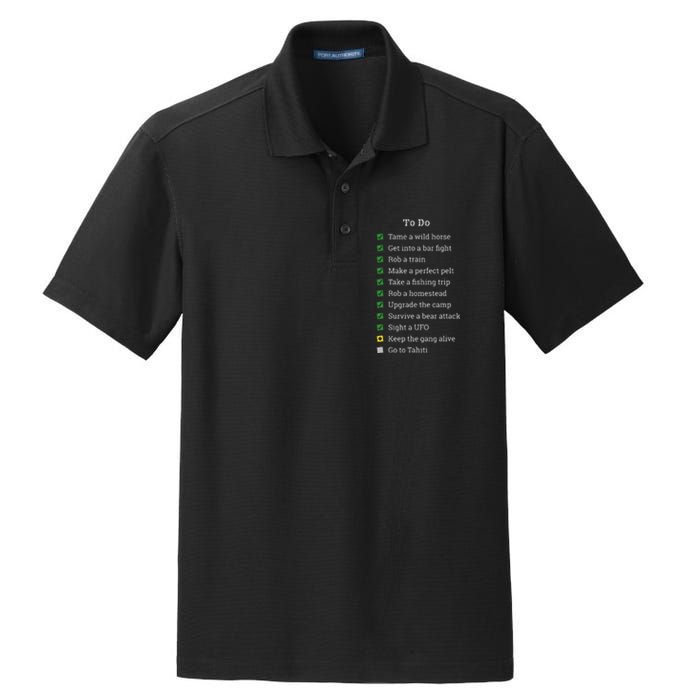 Red To Do List Horse & Cowboy Adventure Gamer Dry Zone Grid Polo