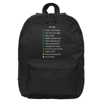 Red To Do List Horse & Cowboy Adventure Gamer 16 in Basic Backpack