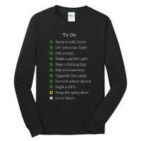 Red To Do List Horse & Cowboy Adventure Gamer Tall Long Sleeve T-Shirt