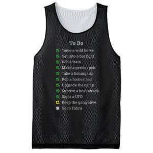 Red To Do List Horse & Cowboy Adventure Gamer Mesh Reversible Basketball Jersey Tank