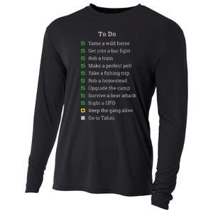 Red To Do List Horse & Cowboy Adventure Gamer Cooling Performance Long Sleeve Crew