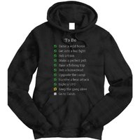 Red To Do List Horse & Cowboy Adventure Gamer Tie Dye Hoodie