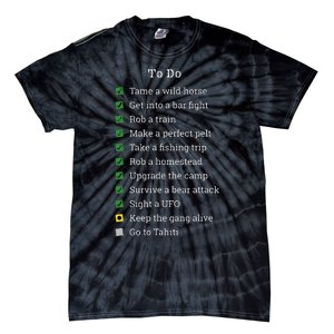 Red To Do List Horse & Cowboy Adventure Gamer Tie-Dye T-Shirt