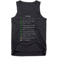 Red To Do List Horse & Cowboy Adventure Gamer Tank Top