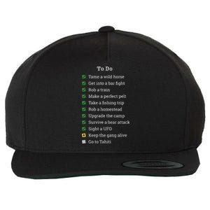 Red To Do List Horse & Cowboy Adventure Gamer Wool Snapback Cap