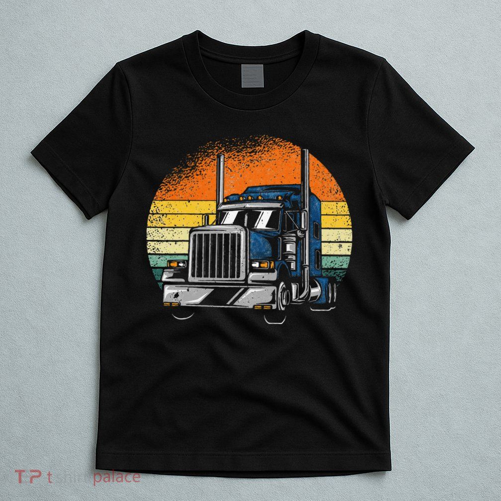 Retro Truck Driver Semi Trailer Truck Vintage Novelty T-Shirt