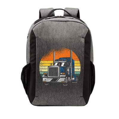 Retro Truck Driver Semi Trailer Truck Vintage Novelty Vector Backpack