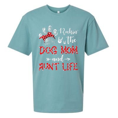 Rockin' The Dog Mom and Aunt Life Dog Lover Mothers Day Sueded Cloud Jersey T-Shirt