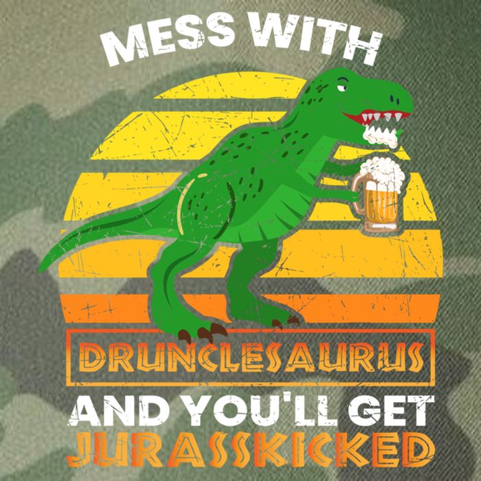 Retro Tgiftrex Druncle Drunclesaurus Slogan Funny Unclesaurus Gift Legacy Tie Dye Trucker Hat