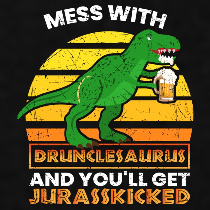 Retro Tgiftrex Druncle Drunclesaurus Slogan Funny Unclesaurus Gift Ladies PosiCharge Tri-Blend Wicking Tank