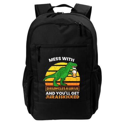 Retro Tgiftrex Druncle Drunclesaurus Slogan Funny Unclesaurus Gift Backpack