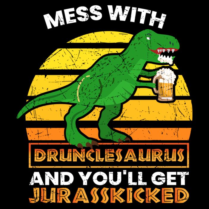 Retro Tgiftrex Druncle Drunclesaurus Slogan Funny Unclesaurus Gift Bucket Hat