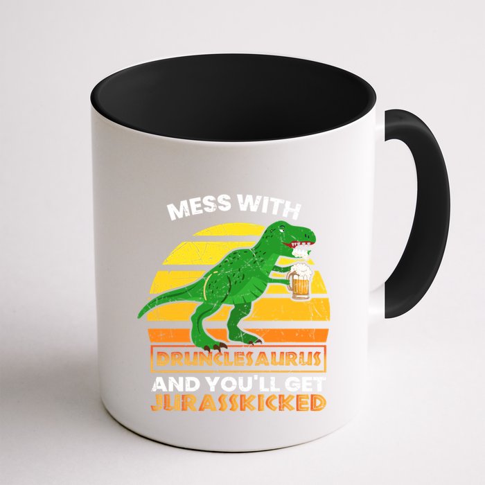 Retro Tgiftrex Druncle Drunclesaurus Slogan Funny Unclesaurus Gift Mug