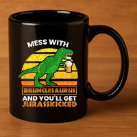Retro Tgiftrex Druncle Drunclesaurus Slogan Funny Unclesaurus Gift 11oz C Handle Ceramic Mug