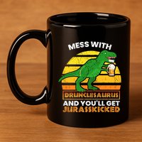 Retro Tgiftrex Druncle Drunclesaurus Slogan Funny Unclesaurus Gift 11oz C Handle Ceramic Mug
