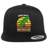 Retro Tgiftrex Druncle Drunclesaurus Slogan Funny Unclesaurus Gift Flatbill Hat