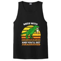 Retro Tgiftrex Druncle Drunclesaurus Slogan Funny Unclesaurus Gift PosiCharge Competitor Tank