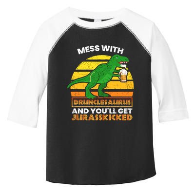 Retro Tgiftrex Druncle Drunclesaurus Slogan Funny Unclesaurus Gift Toddler Fine Jersey T-Shirt